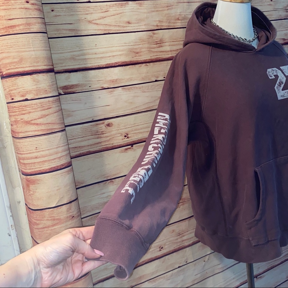 🚫SOLD🚫 AEO Slim Fit Distressed Dusty Plum Hoodie - Picture 5 of 7